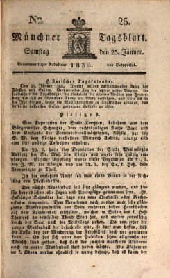Münchener Tagblatt Samstag 25. Januar 1834