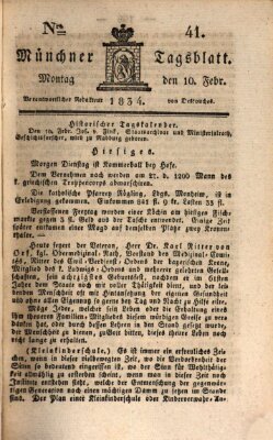 Münchener Tagblatt Montag 10. Februar 1834