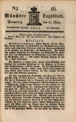 Münchener Tagblatt Donnerstag 27. März 1834