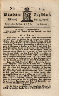 Münchener Tagblatt Mittwoch 16. April 1834