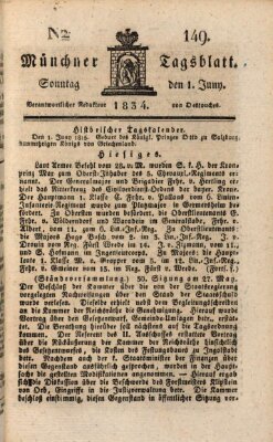 Münchener Tagblatt Sonntag 1. Juni 1834