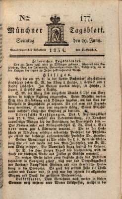 Münchener Tagblatt Sonntag 29. Juni 1834