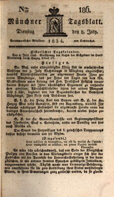 Münchener Tagblatt Dienstag 8. Juli 1834