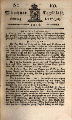 Münchener Tagblatt Samstag 12. Juli 1834