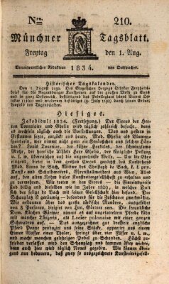 Münchener Tagblatt Freitag 1. August 1834