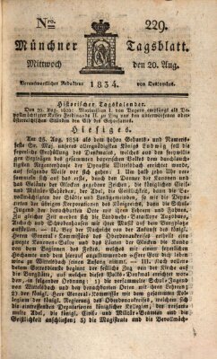 Münchener Tagblatt Mittwoch 20. August 1834