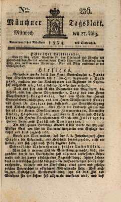 Münchener Tagblatt Mittwoch 27. August 1834