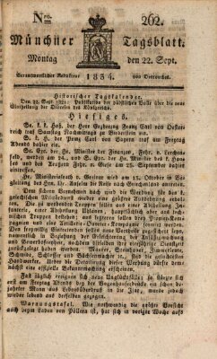 Münchener Tagblatt Montag 22. September 1834