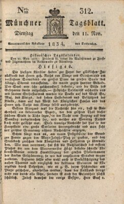 Münchener Tagblatt Dienstag 11. November 1834