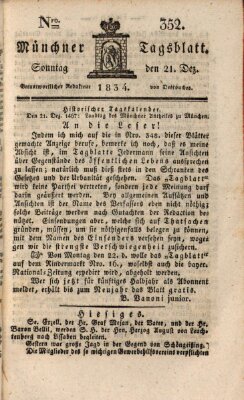 Münchener Tagblatt Sonntag 21. Dezember 1834