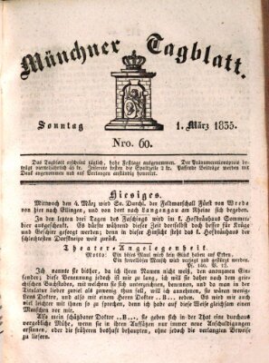 Münchener Tagblatt Sonntag 1. März 1835
