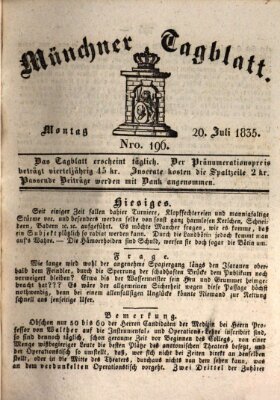 Münchener Tagblatt Montag 20. Juli 1835