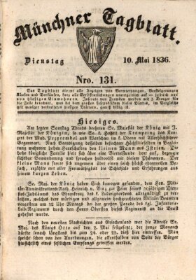 Münchener Tagblatt Dienstag 10. Mai 1836