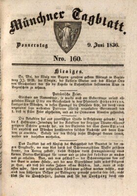 Münchener Tagblatt Donnerstag 9. Juni 1836