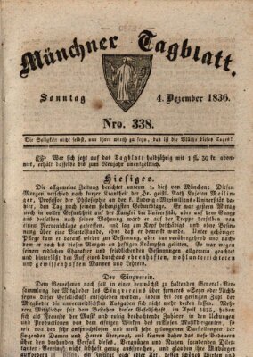Münchener Tagblatt Sonntag 4. Dezember 1836