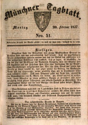 Münchener Tagblatt Montag 20. Februar 1837