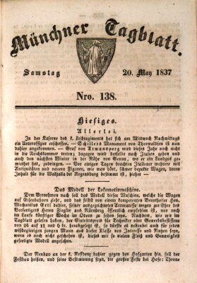 Münchener Tagblatt Samstag 20. Mai 1837