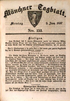 Münchener Tagblatt Montag 5. Juni 1837
