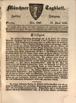Münchener Tagblatt Dienstag 17. April 1838