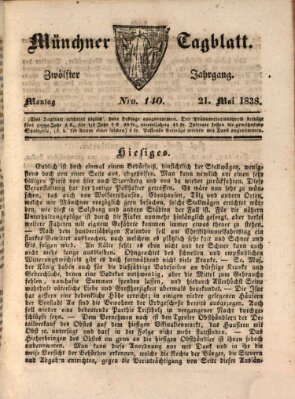 Münchener Tagblatt Montag 21. Mai 1838