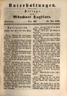 Münchener Tagblatt Sonntag 29. Juli 1838