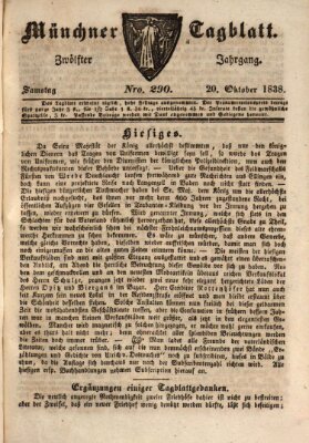 Münchener Tagblatt Samstag 20. Oktober 1838