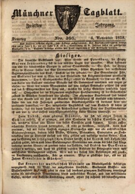 Münchener Tagblatt Sonntag 4. November 1838