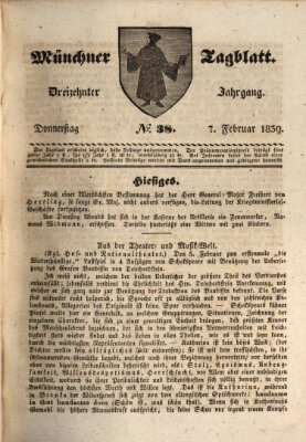 Münchener Tagblatt Donnerstag 7. Februar 1839