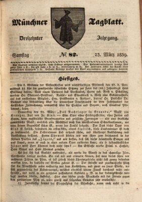 Münchener Tagblatt Samstag 23. März 1839