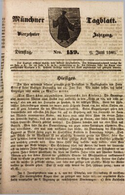 Münchener Tagblatt Dienstag 9. Juni 1840