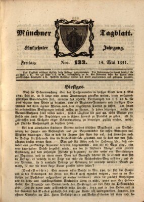 Münchener Tagblatt Freitag 14. Mai 1841