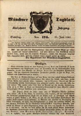 Münchener Tagblatt Samstag 26. Juni 1841