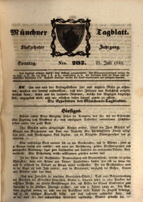 Münchener Tagblatt Sonntag 25. Juli 1841