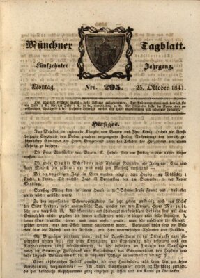 Münchener Tagblatt Montag 25. Oktober 1841