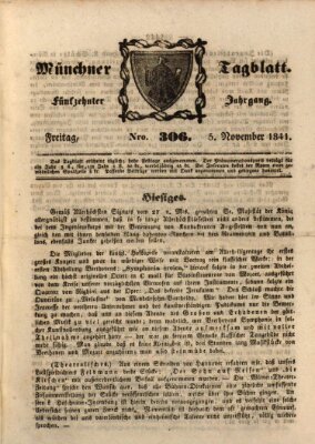 Münchener Tagblatt Freitag 5. November 1841