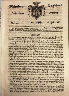 Münchener Tagblatt Montag 25. Juli 1842