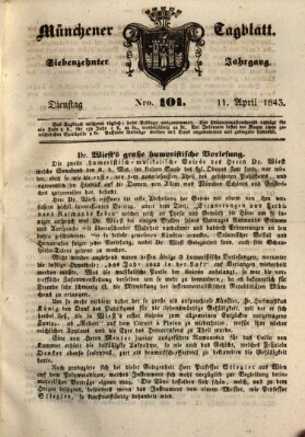 Münchener Tagblatt Dienstag 11. April 1843