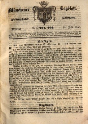 Münchener Tagblatt Montag 24. Juli 1843