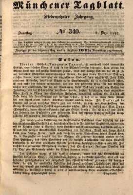 Münchener Tagblatt Samstag 9. Dezember 1843