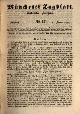 Münchener Tagblatt Mittwoch 17. Januar 1844