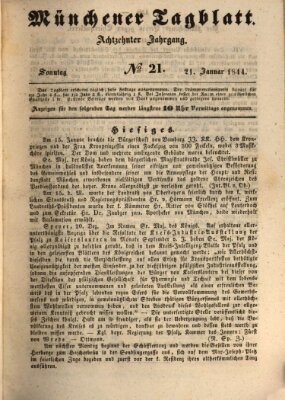 Münchener Tagblatt Sonntag 21. Januar 1844