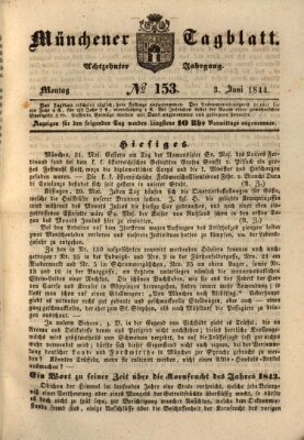 Münchener Tagblatt Montag 3. Juni 1844