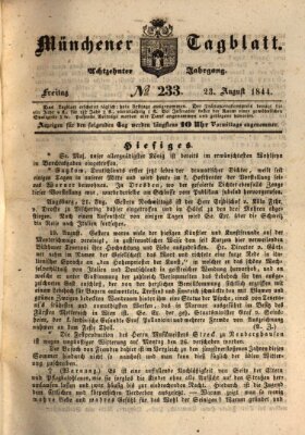 Münchener Tagblatt Freitag 23. August 1844