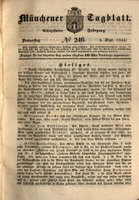 Münchener Tagblatt Donnerstag 5. September 1844
