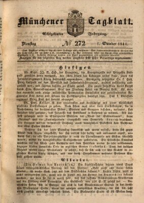 Münchener Tagblatt Dienstag 1. Oktober 1844