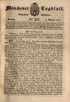 Münchener Tagblatt Sonntag 6. Oktober 1844