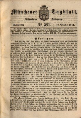Münchener Tagblatt Donnerstag 10. Oktober 1844