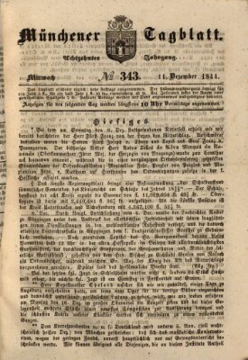 Münchener Tagblatt Mittwoch 11. Dezember 1844