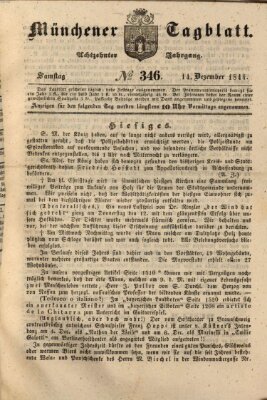 Münchener Tagblatt Samstag 14. Dezember 1844