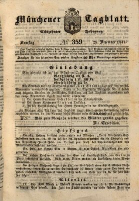 Münchener Tagblatt Samstag 28. Dezember 1844